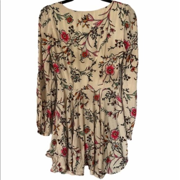 UO Ecote Rosalinda Floral Long Sleeve Dress 4 - Picture 3 of 7